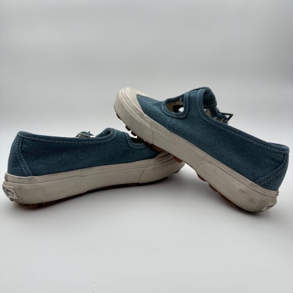 Vans Womens Mary Jane Shoes Sneakers Blue Denim Style 93 Buckle Platform Size‎ 5 - Picture 3 of 5